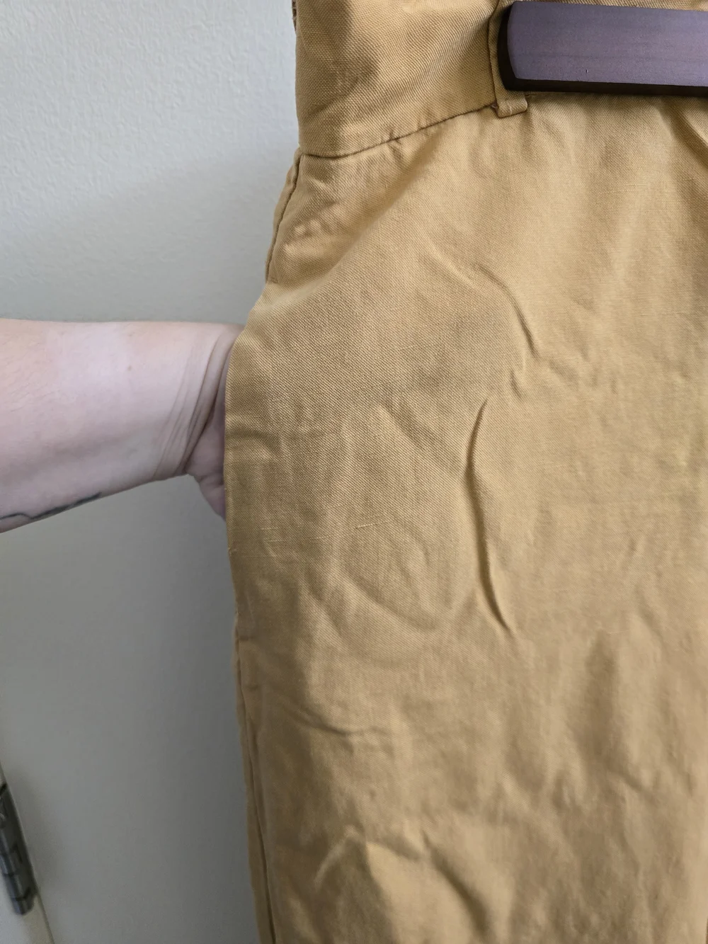 Golden Yellow Wide-Leg Pants